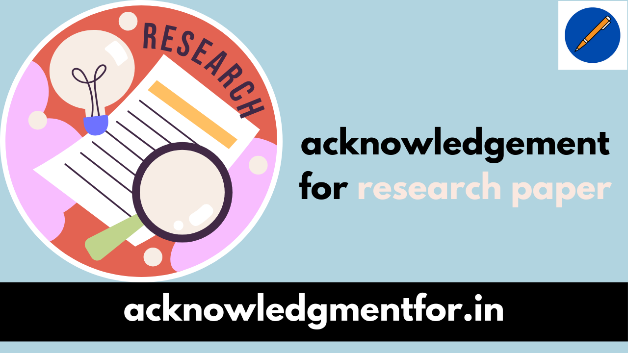 acknowledgement for research paper