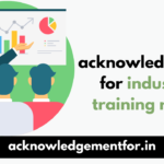 acknowledgement for industrial training report