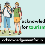 acknowledgement for tourism project